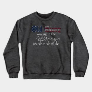 Old Glory on Dark Crewneck Sweatshirt